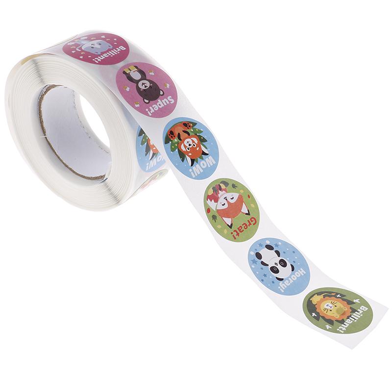 500 шт. Учителя награды наклейки милые животные наклейки школа мотивационные наклейки