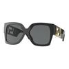 Versace Солнцезащитные очки Acetate Square с логотипом Женские солнцезащитные очки Черные VE4402