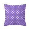 White Polka Dots Over Purple Square Pillowcase Pillow Cover Polyester Cushion Decor Comfort Throw Pillow for Home Bedroom