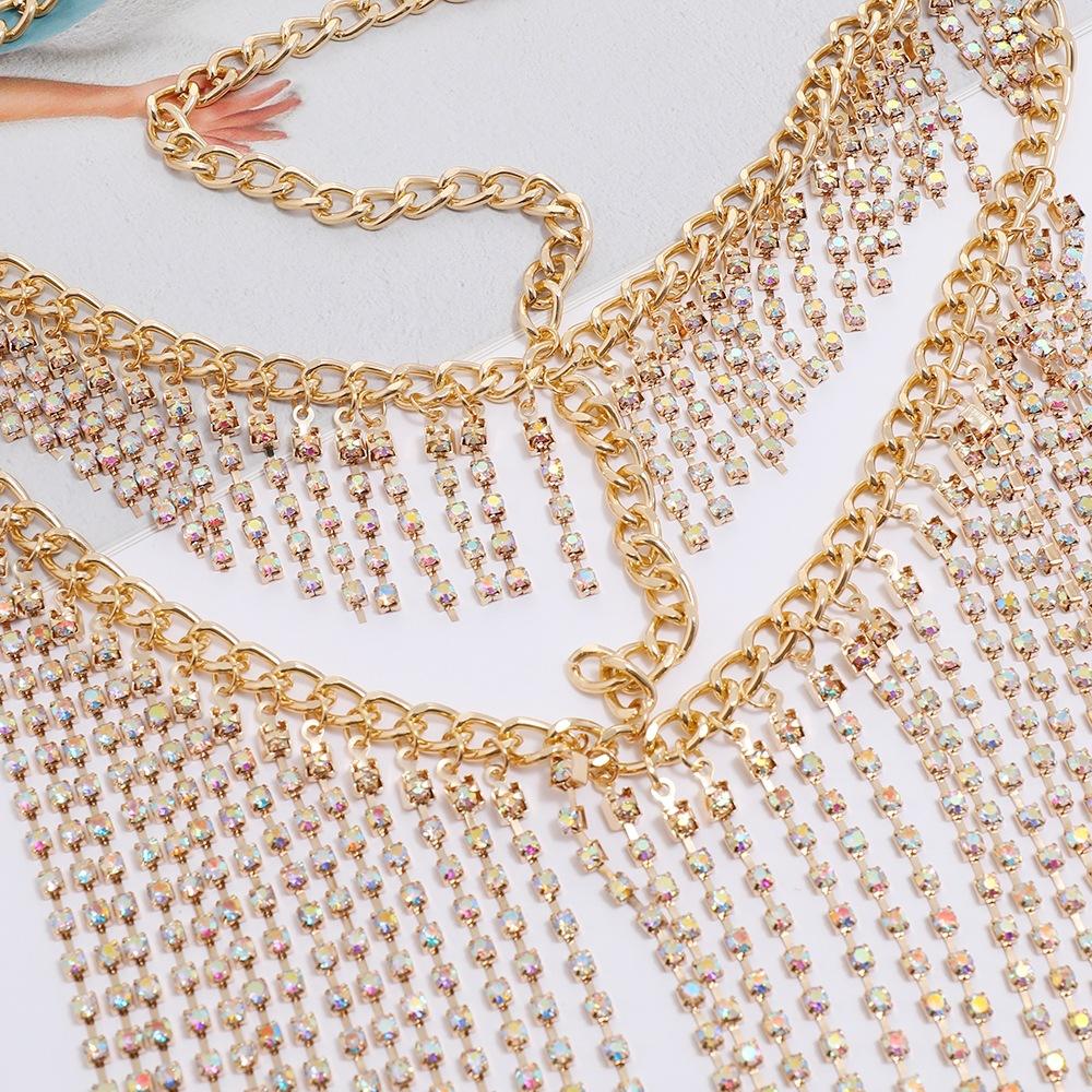 Преувеличенная длинная кисточка металлический бриллиант головной убор цепочка для лица для женщин, танцевальные маски для выступлений аксессуары