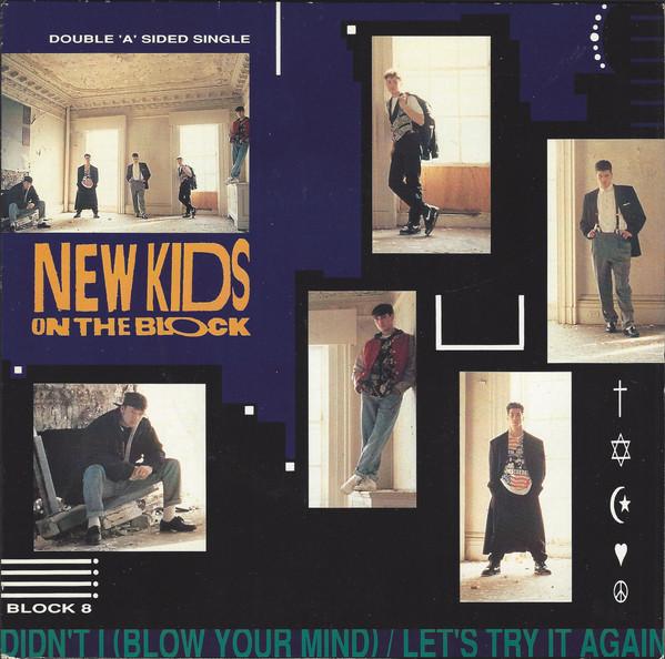 7-дюймовая пластинка NEW KIDS ON THE BLOCK Lets Try It Again Didnt I Blow BLOCK8 CBS 1990 UK Pop Б/у