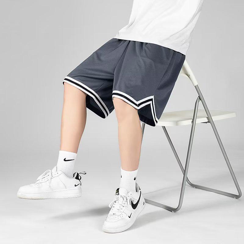 Men's Trendy Quick-Dry Ice Silk Basketball Shorts - Lightweight, Loose, Casual Summer Sportswear
