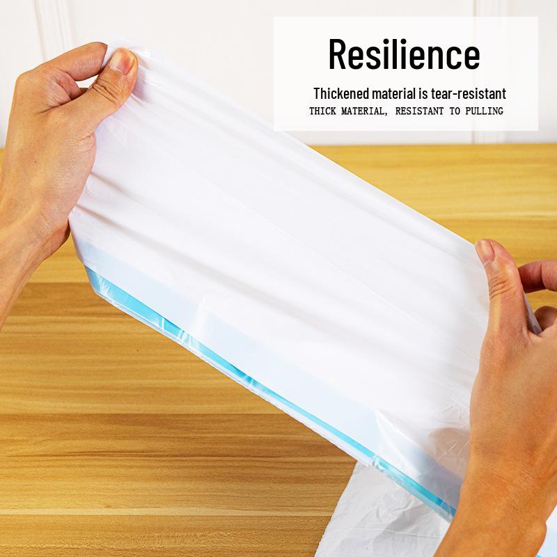 Self-Closing Drawstring Cat Litter Cleaning Bags - Thickened Plastic for Pet Litter Box