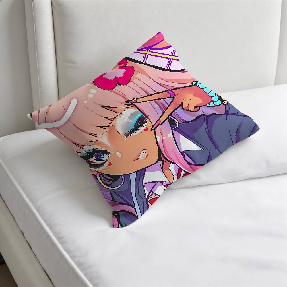 Cool Gyaru Cartoon Decorative Square Pillow Cover Modern Cushion Case for Living Room Bedroom