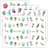 5 Sheets Water Transfer Nail Stickers Leopard Print Decals Animal Watermark Polish Wraps Tips Nail Art Decorations STZ846