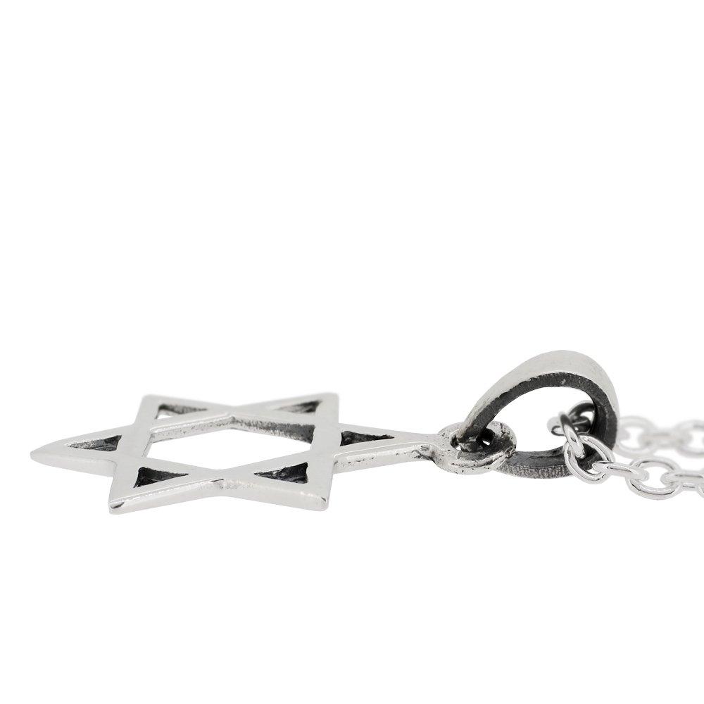 Простой кулон-гексаграмма из серебра 925 пробы [Shinjuku Ginnokura] (Нет цепи)