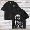 Retro European Style Anime TShirt Mens Short Sleeve Printed Casual Top Harajuku Fashion  Summer  Cotton Tee Streetwear