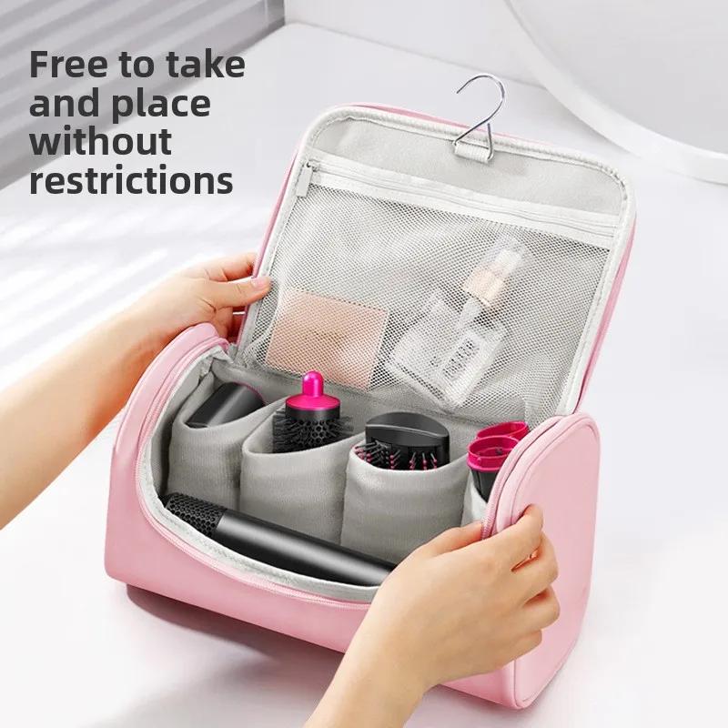 Fashion travel hair dryer, curling iron accessories, storage bag, makeup bag, random color, 1 waterproof PU storage bag
