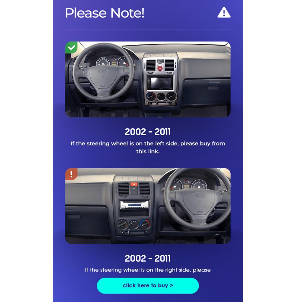 8 Inch WIFI Car Radio Stereo Multimedia For Hyundai Getz 1 2002-2011 With Button Knob Android 2Din GPS Navi Carplay Auto 2+32GB