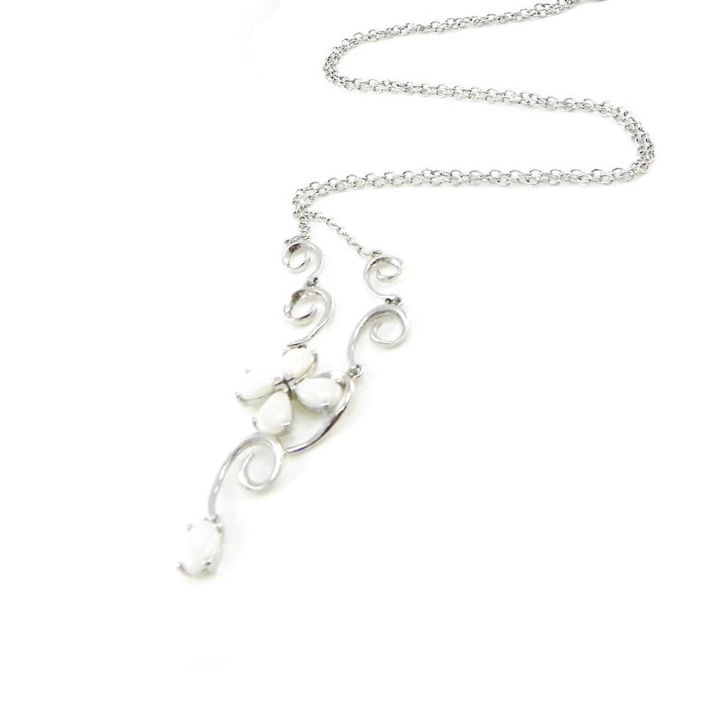 Les Trésors De Lily [I8927] - Серебряное колье «Опаловая богиня» Серебро белое (родиевое покрытие) - 5х3 см