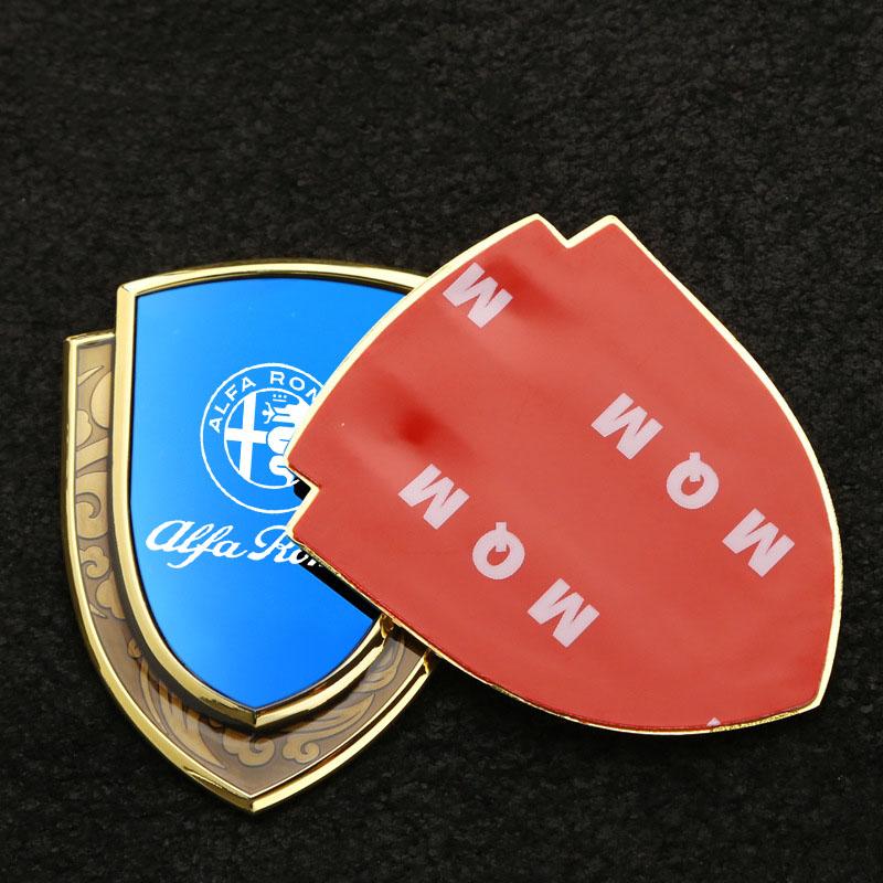 3D Metal Car Side Fender Car Body Sticker Shield Emblem Logo For Alfa Romeo giulia stelvio giulietta 159 147 156 166 Accessories zk8