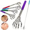 1PC Extendable Back Scratcher, Stainless Steel Portable Telescopic Rubber Handle Back Scratchers For Thanksgiving, Birthday, Christmas Gifts