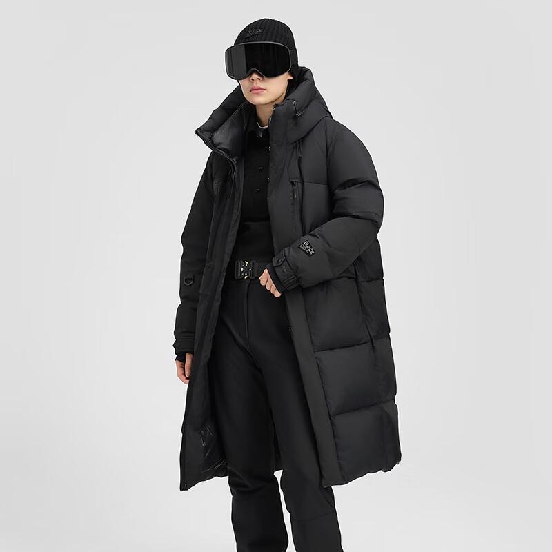 Gaovon Black Gold Snow Shell 5.0 Unisex Long Hooded Goose Down Parka