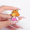 80s 90s Cartoons Girl Enamel Pins Custom Pink Clothes Girl Brooches Lapel Badges Clothes Funny Jewelry Gift for Kids Friends