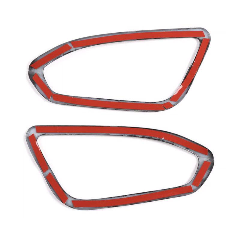 For BMW 1 2 Series F20 F21 F22 F23 2012-2018 ABS Carbon Fiber Texture 2pcs Car Interior Front Door Handle Bowl Frame Cover Trim