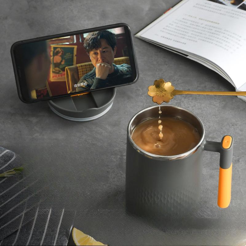 Изолированная кофейная кружка с защитой от ожогов и ручкой, термокружка для молока из нержавеющей стали 304, двухслойная кофейная чашка, чайная чашка