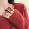 Неправильное кольцо-капля с открытым дизайном для женщин, регулируемое, изогнутое, аксессуар для пальца, уникальный фестивальный аксессуар