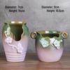 Retro Ceramic Succulent Pot - Large & Small with Creative Handmade Relief Design