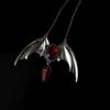 Gothic Bat Pendant Necklace For Women With Titanium Steel Chain And Vintage Style