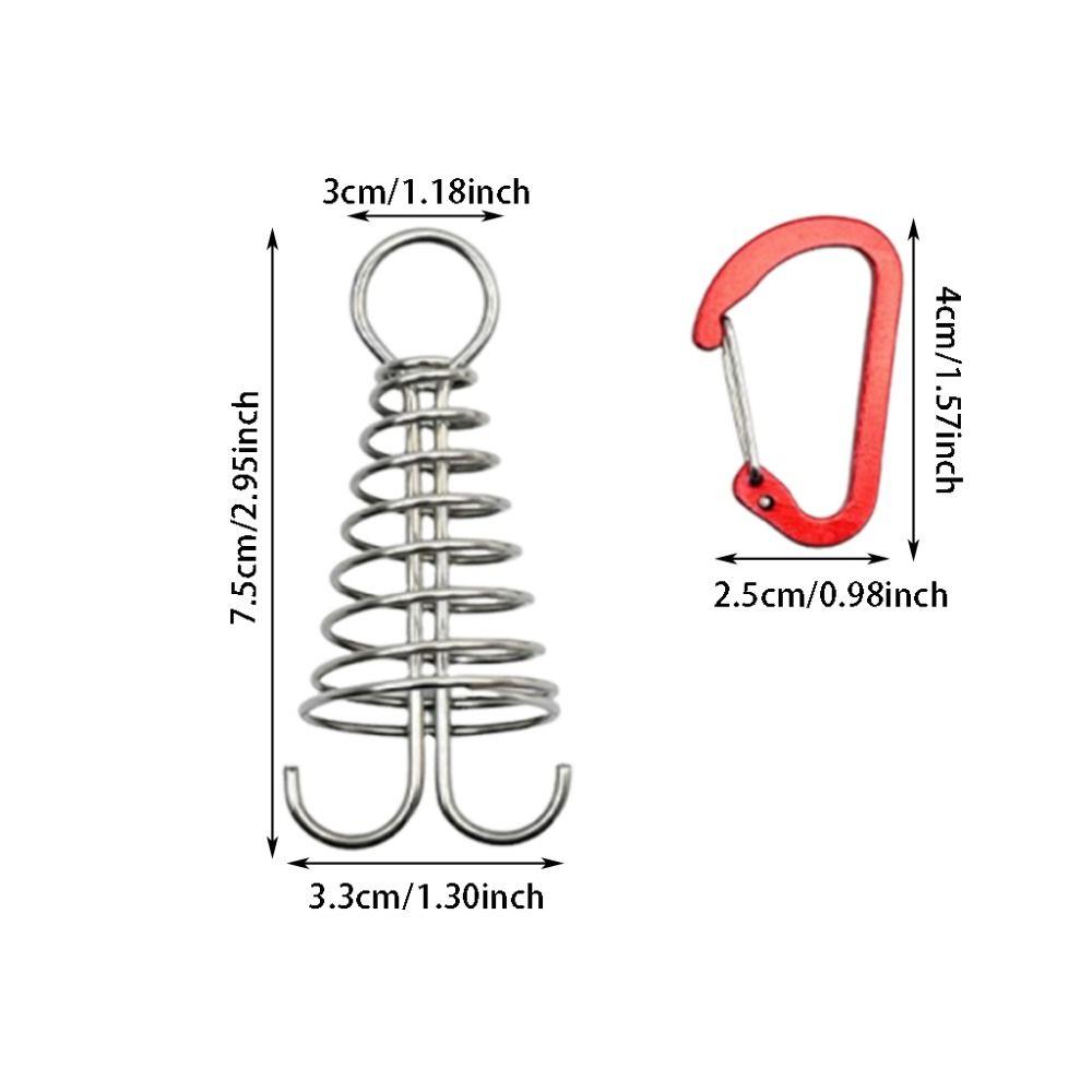 6Pcs Stainless Steel Tent Octopus Rope Buckle Aluminum Zinc Zinc Alloy Fixed Tent Rope Buckle Outdoor Camping
