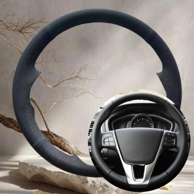 Мягкая замшевая оплетка на руль для Volvo V40 XC60 S60 LV60 S80L DIY Оплетка на руль Автомобильные аксессуары для салона