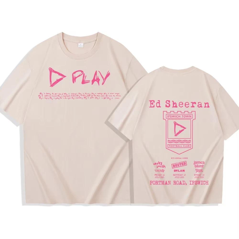 Ed Sheeran Mathematics 2025 Tour Summer Cotton T-Shirts Woman Harajuku O-Neck Short Men Women Clothing Streetwear high quality