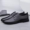 2025 Новые мужские туфли мужские из натуральной кожи оксфорды повседневная шнуровка формальная обувь деловые мужские свадебные туфли