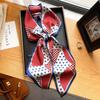 Luxury Long Silk Scarf Female Animal Horse Print Thin Narrow Scarf Bag Hair Band Ribbon Scarfs Women Neckerchief