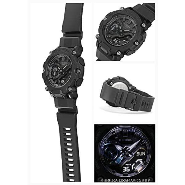 Casio G-SHOCK GA-2200BB-1AJF Аналоговые цифровые кварцевые мужские часы с карбоновым сердечником