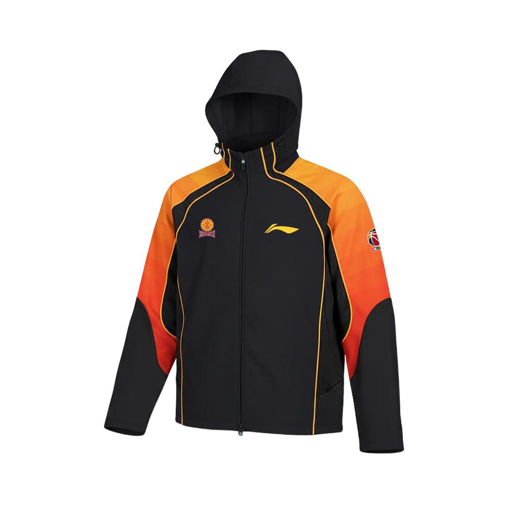 Li Ning Cba Сезон 25-26 Командная игровая куртка Шаньси Осень-Зима Ветрозащитная Толстая Теплая Тренировочная Спортивная Беговая Толстовка Унисекс Куртка Черная AWDVM45-1