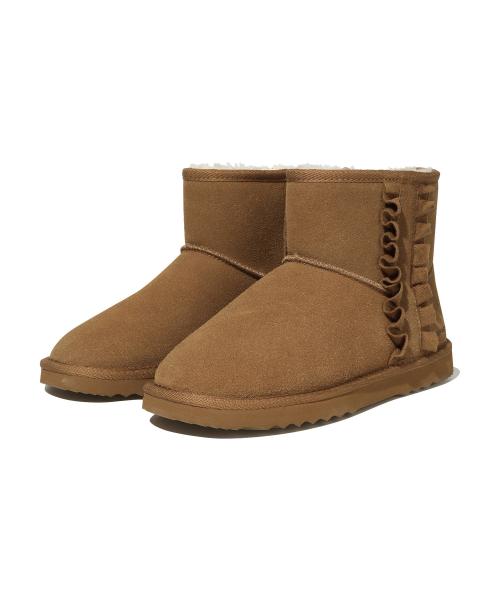 [Covernat Woman] Женские ботинки на меху с клевером, сердцем и рюшами CO2504SN73BR