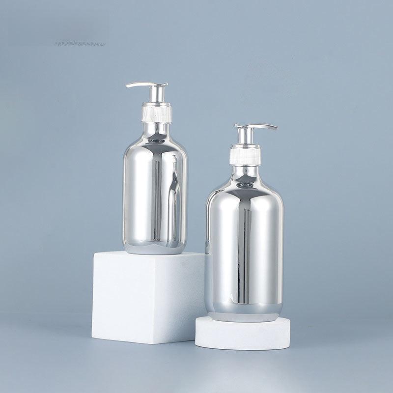 Бутылка для шампуня и геля для душа с точечным гальваническим покрытием золото/серебро/розовое золото, 300 мл/500 мл, ПЭТ