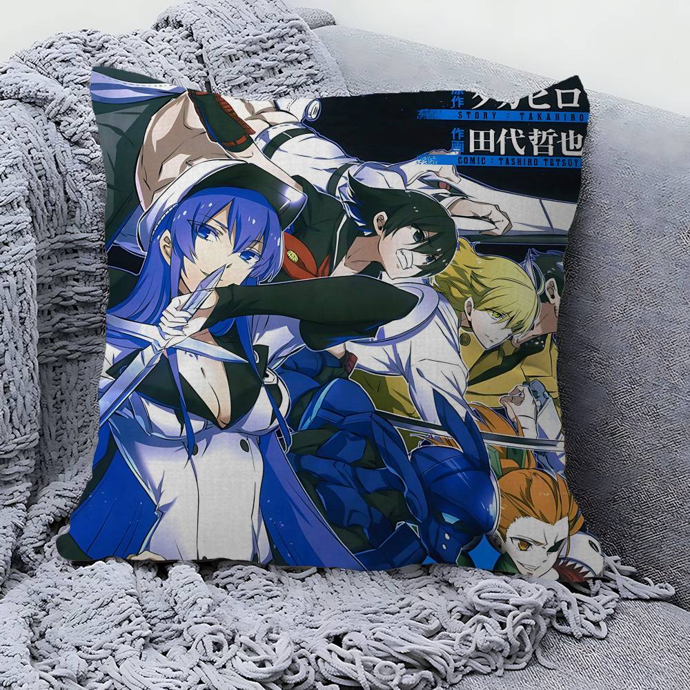 Battle Adventure Manga A-Akame Ga K-Kill Cushion Cover Inches Farmhouse Decor Home Throw Pillow Covers For Couch Decorations