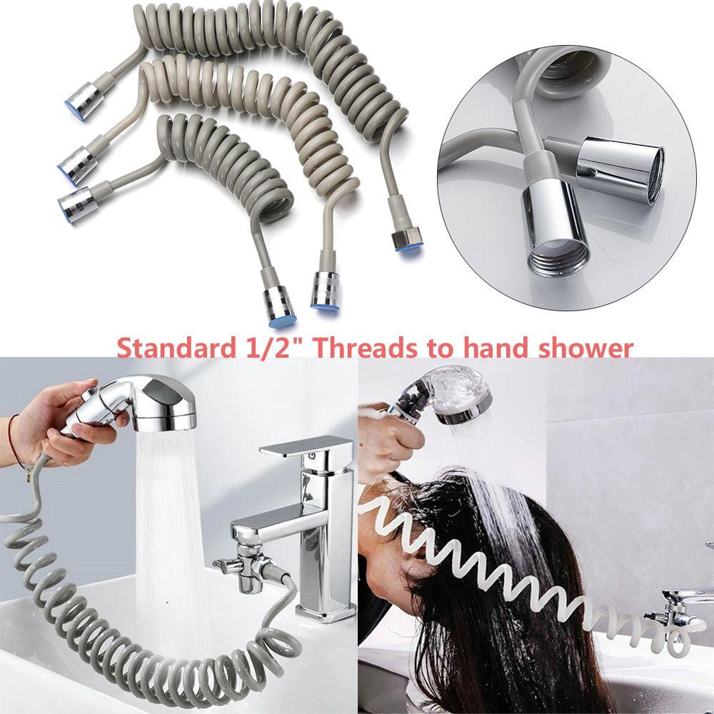 Accessories Flexible Toilet Bidet Spring Shower Hose Bath Sprayer Connect Pipe Water Plumbing