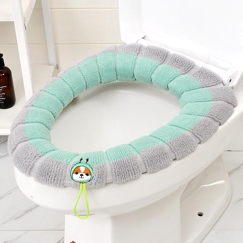 Коврик для сиденья унитаза O-образной формы с ручкой, устойчивый к грязи