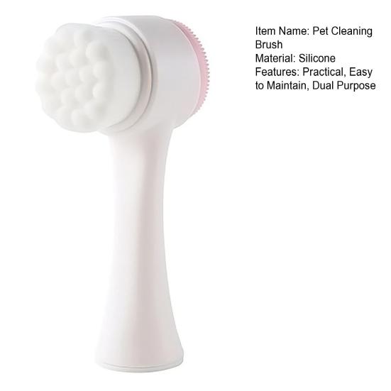 Силиконовая щетка для чистки лап питомца, щетка для мытья лап собаки, массажная щетка, двусторонняя щетка для ухода за питомцем для здоровой шерсти и когтей