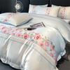 Premium A Silk Printing Bed Four-piece Set Light Luxury Comfortable Breathable Bed Sheet Quilt Cover Pillowcase