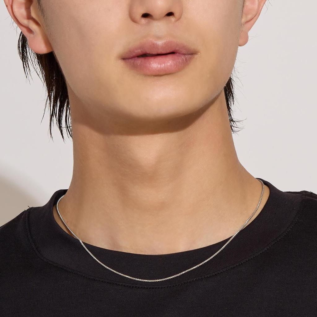 Platinum Chain Necklace Pt850 Mulberry Width Maximum 45cm Length Adjustable [Lara Christie] 1.4mm Approx. 3.8g Lc97-0039