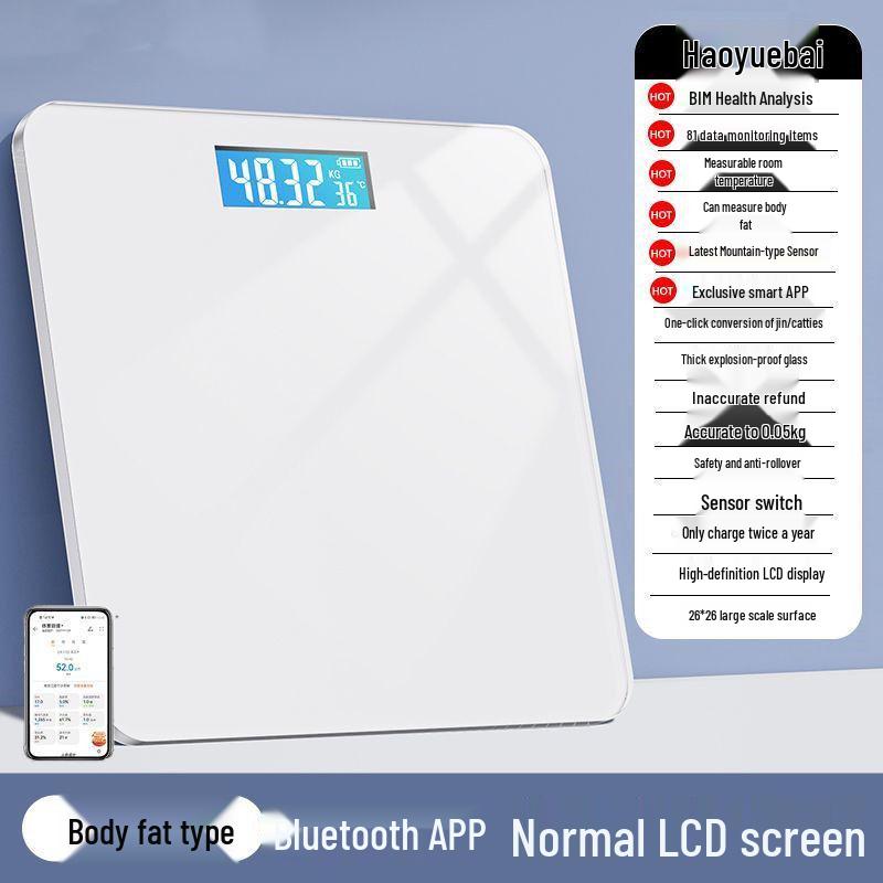 Высокоточные Bluetooth весы для измерения жировой массы и веса тела для дома или общежития