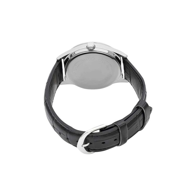 Casio 30M Водонепроницаемые Модные Кварцевые Часы Кожаный Ремешок Мужские часы Черные MTP-V006L-1C