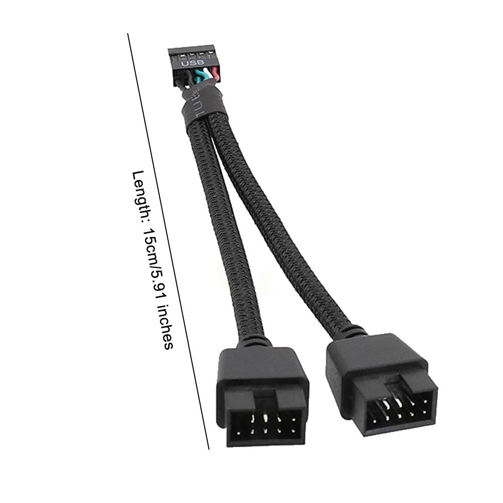 12 см компьютер материнская плата USB удлинитель кабель 9 контактов 1 мама на 2 папа Y разветвитель аудио HD удлинитель кабель концентратор разветвитель адаптер