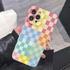 Яркий клетчатый дизайн чехол для телефона подходит для iPhone 17 16 15 14 13 12 11 Pro/Max/Plus противоударная задняя крышка