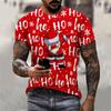 Merry Christmas 3D Printed T Shirt For Men Funny Santa Claus Graphic T Shirts Casual Streetwear T-Shirt Fashion Xmas Gifts Tops