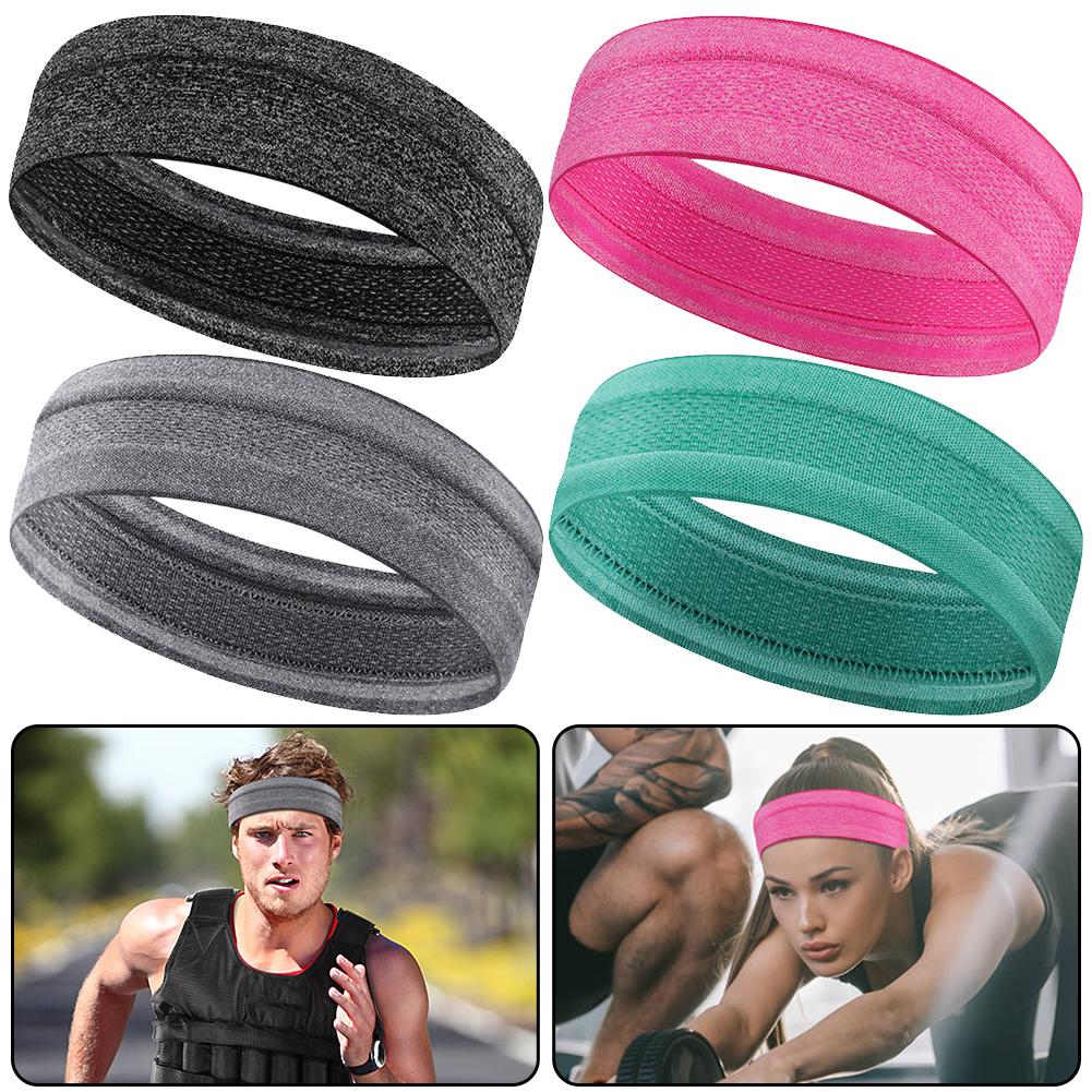 Sports Headband Workout Sweat Bands Moisture Wicking Running Headband Anti Slip Breathable for Running Riding