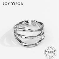 Xiaomi 925 Sterling Silver Rings for Women 3 Lines Gold Color Vintage Wedding Trendy Jewelry Large Adjustable Antique Rings Anillos