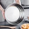 Металлическая миска для смешивания Гладкая поверхность Антипригарная Легко моется Можно мыть в посудомоечной машине Многоцелевая Большая миска Салатник