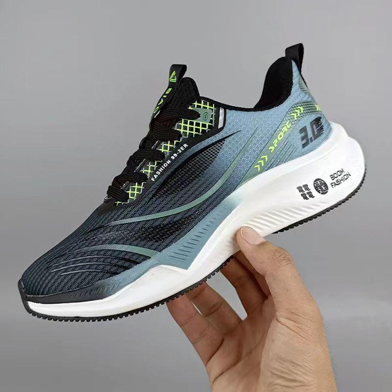 2024 Trendy and Fashionable Men's Versatile Casual Sports Shoes Fashionable Soft Sole Running Shoes Shallow Lace Up Men's Shoes