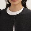 LESS 2025 Winter Collarless H-Line Mid-Length Cardigan