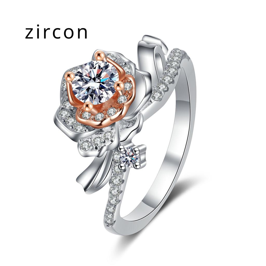 Кольцо из стерлингового серебра 925 пробы для женщин, цвет розового золота, покрытие белым золотом, 50 очков, кольцо с муассанитом, обручальное кольцо, предложение, кольцо, подарок для подруги