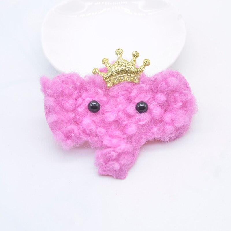 6 шт., плюшевые аппликации в виде слона, шитье на скрапбукинге, плоские ремесленные аксессуары, украшения, нашивки